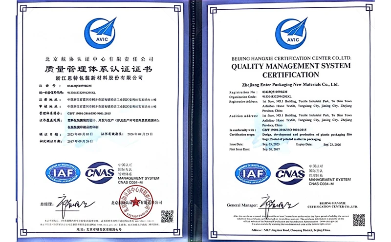 Certificaci&oacute;n del sistema de gesti&oacute;n de calidad de la Asociaci&oacute;n de Transporte A&eacute;reo de Beijing